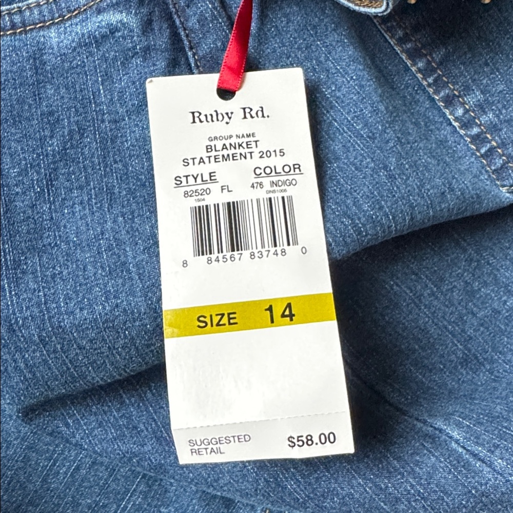 Ruby Rd. Denim Skirt SIZE 14 - Picture 5 of 7